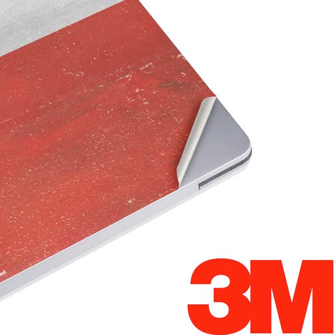 Denmark Flag Distressed Surface Laptop 3 13.5in Skin